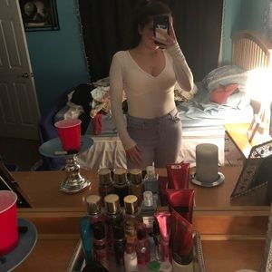 White long sleeve body suit